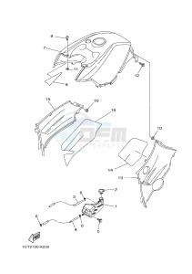 YFM450FWAD GRIZZLY 450 EPS (BM71) drawing SIDE COVER