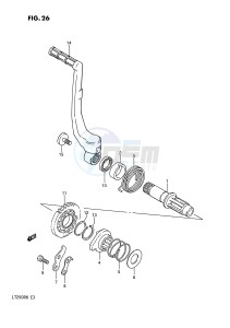 LT250R (E3) drawing KICK STARTER (MODEL H J K L M N)