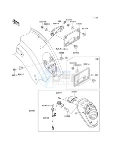 VN 2000 J [VULCAN 2000 CLASSIC LT] (8F-9F) J8F drawing TAILLIGHT-- S- -