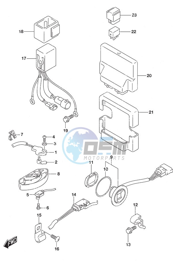 PTT Switch/Engine Control Unit