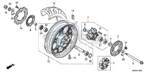 NC700SDD NC700S Dual Cluth ABS 2ED drawing REAR WHEEL