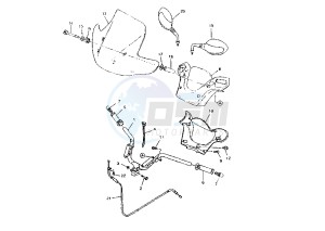 YP E MAJESTY 180 drawing STEERING HANDLE – CABLE