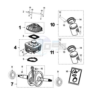 TKR 2 WRCA EU drawing CRANKSHAFT AND CYLINDER