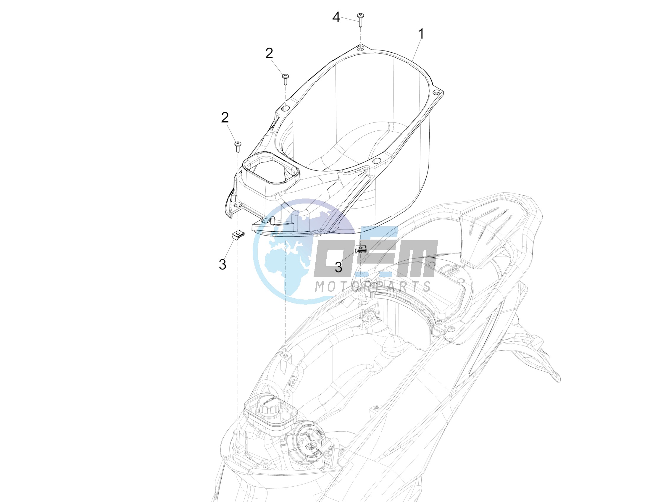 Helmet housing - Undersaddle