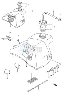 RM80 (E28) drawing FUEL TANK (MODEL J K)