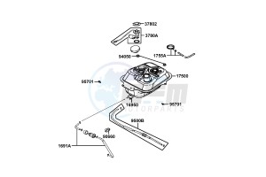 AGILITY CARRY 50cc drawing Fuel  tank