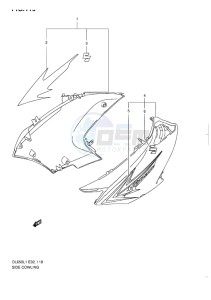 DL 650 V-STROM EU-UK drawing SIDE COWLING