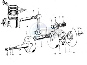 F9 (B-C) 350 drawing CRANKSHAFT_PISTON_ROTARY VALVE -- 74-75 F9-B_F9-C 350- -