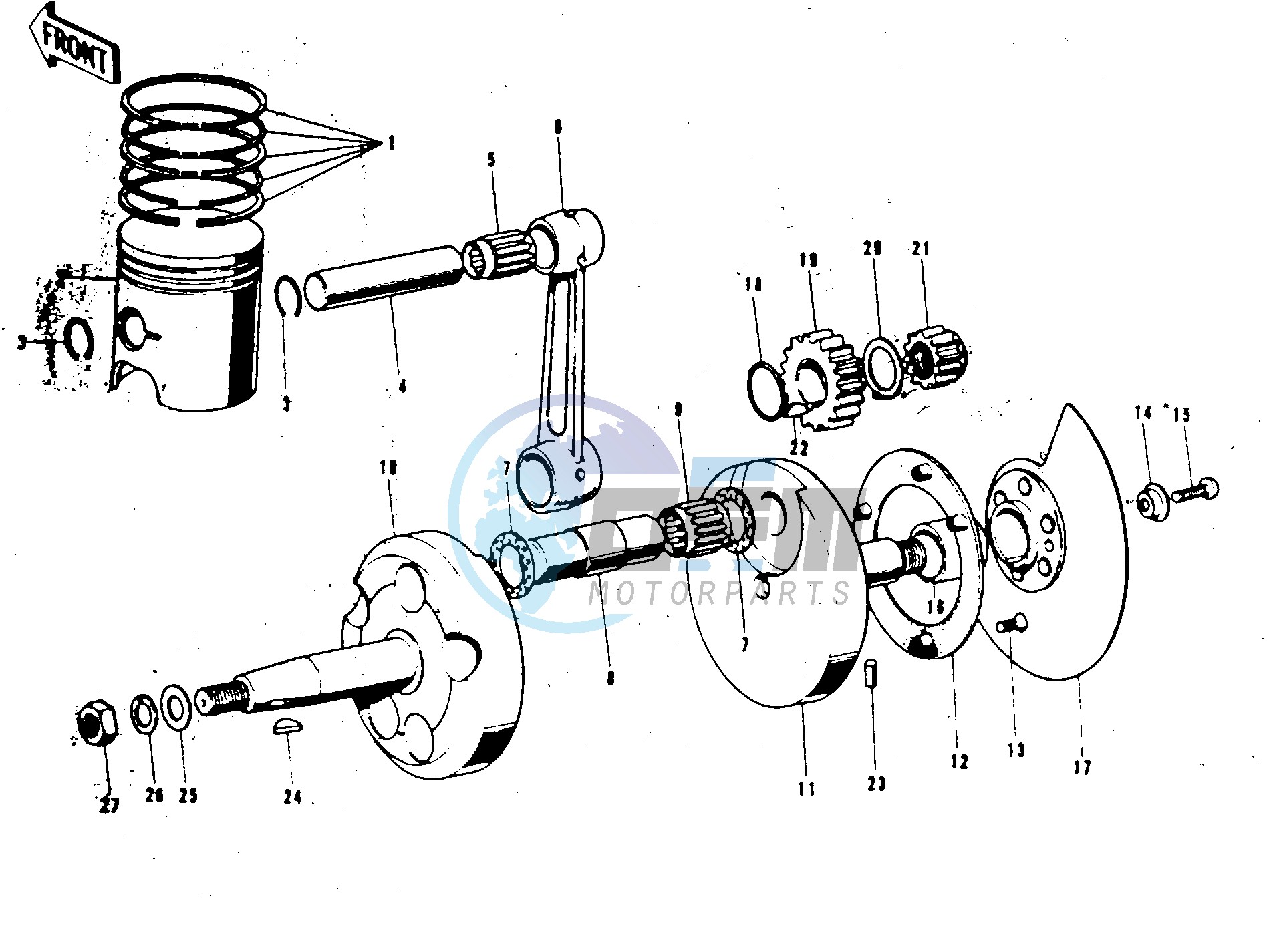 CRANKSHAFT_PISTON_ROTARY VALVE -- 74-75 F9-B_F9-C 350- -