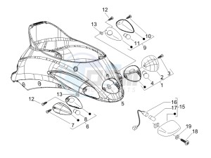 Liberty 125 4t e3 drawing Tail light - Turn signal lamps