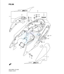 GSX1300R drawing FRAME COVER (GSX1300RUFL1 E19)