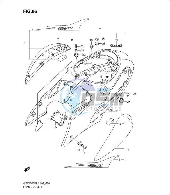 FRAME COVER (GSX1300RUFL1 E19)