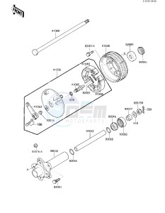 KXT 250 A [TECATE] (A1) [TECATE] drawing FRONT HUB_BRAKE -- 84 A1- -