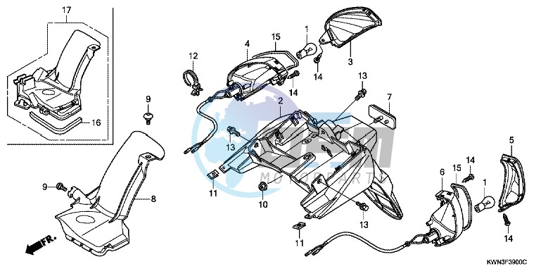 REAR FENDER/REAR WINKER