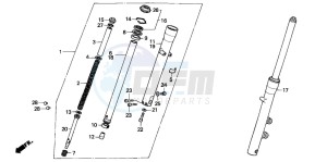 NV600C drawing FRONT FORK