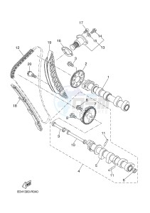 XSR700 (B344 B344 B344 B344) drawing CAMSHAFT & CHAIN