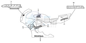 CBR900RR FIRE BLADE drawing STRIPE/MARK (3)