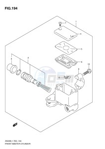 AN400 (E2) Burgman drawing FRONT MASTER CYLINDER (AN400AL1 E19)