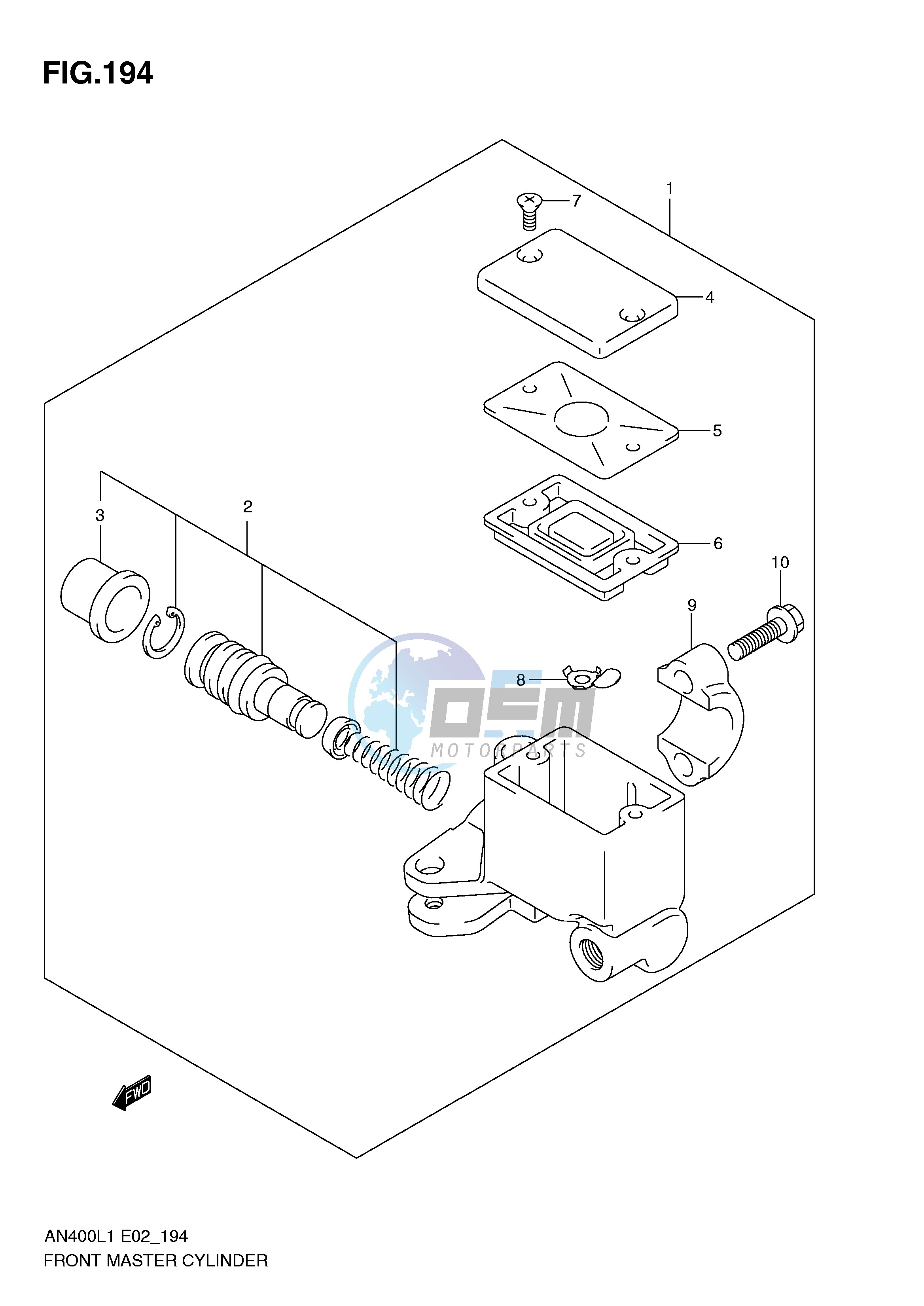 FRONT MASTER CYLINDER (AN400AL1 E19)