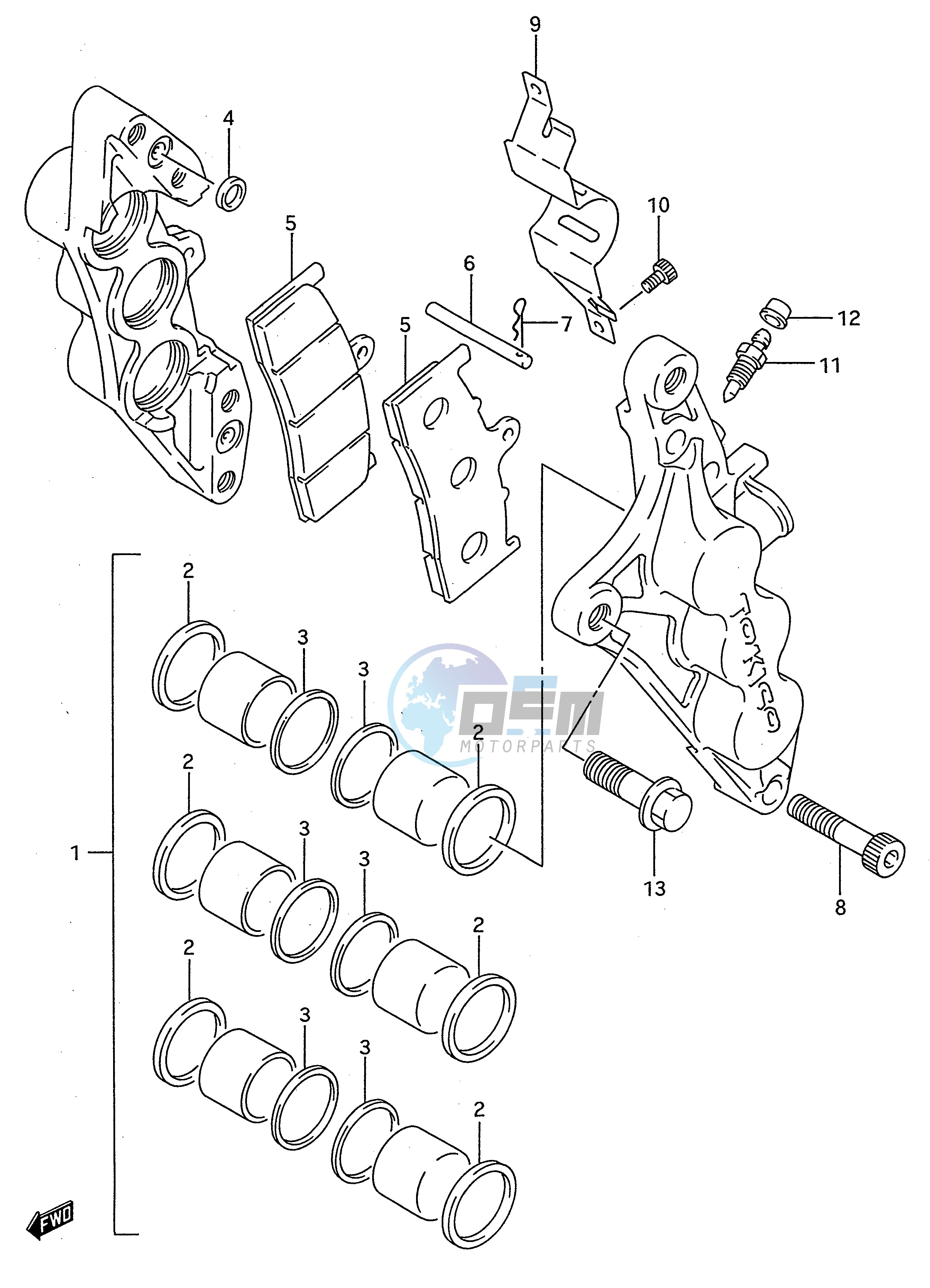 FRONT CALIPERS (MODEL R)