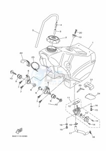 YZ125 (B4X2) drawing FUEL TANK