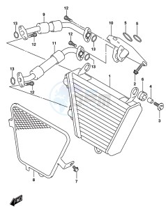 GSX-R1000 ARZ drawing OIL COOLER