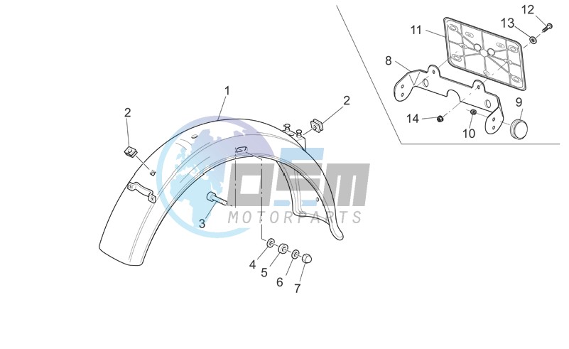 Rear mudguard