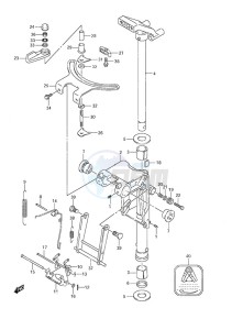 DF 9.9A drawing Swivel Bracket - Non-Remote Control