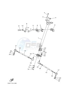 YFM350A YFM350TE GRIZZLY 350 2WD (B142 B143 B144) drawing STEERING