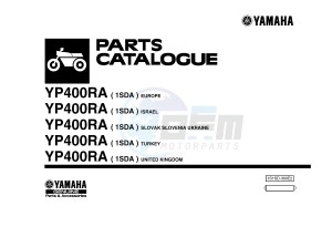 YP400RA X-MAX 400 ABS X-MAX (1SDA 1SDA 1SDA 1SDA 1SDA) drawing .1-Front-Page