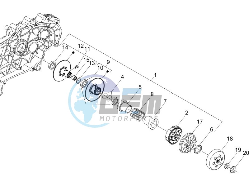 Driven pulley