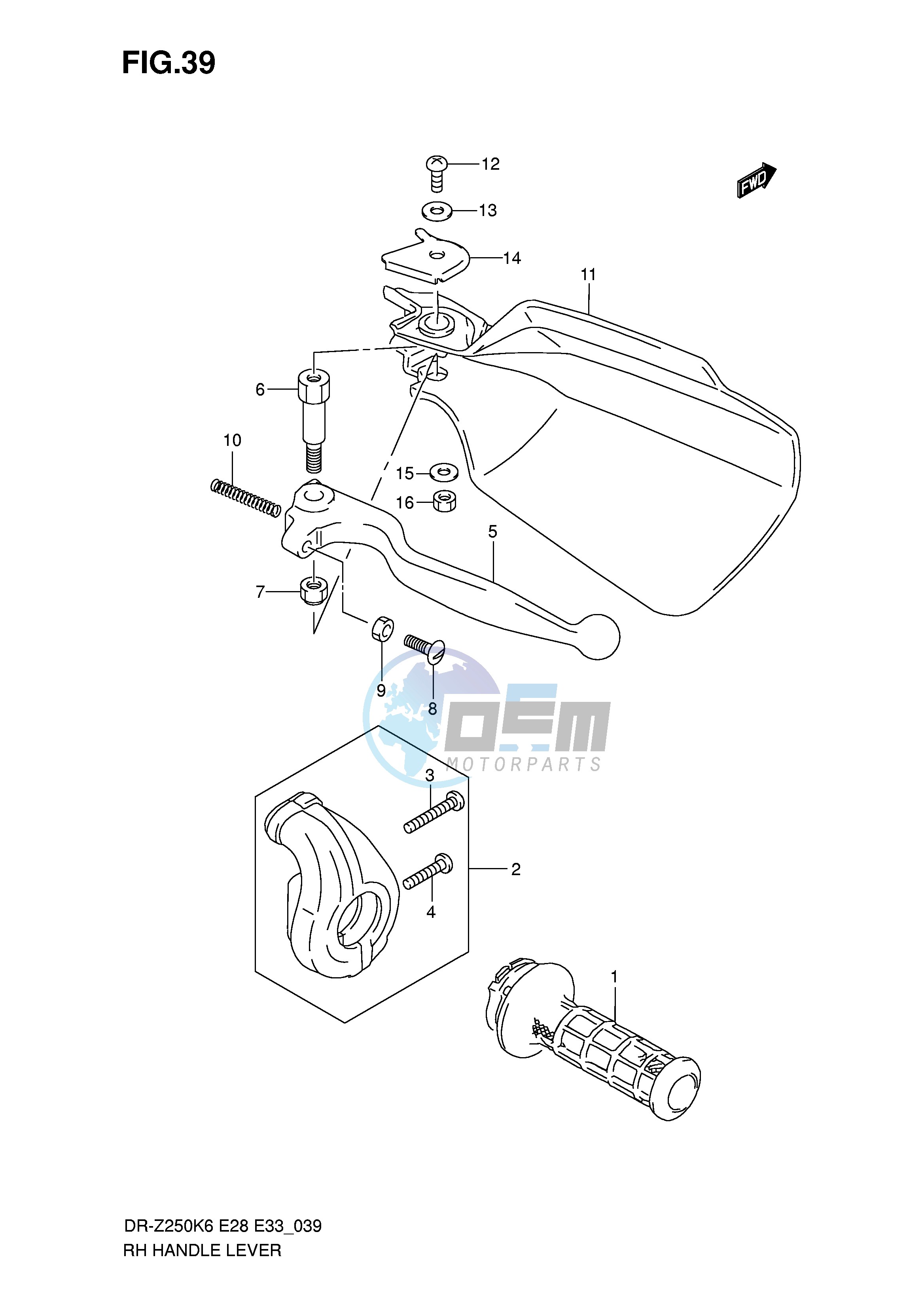 RH HANDLE LEVER