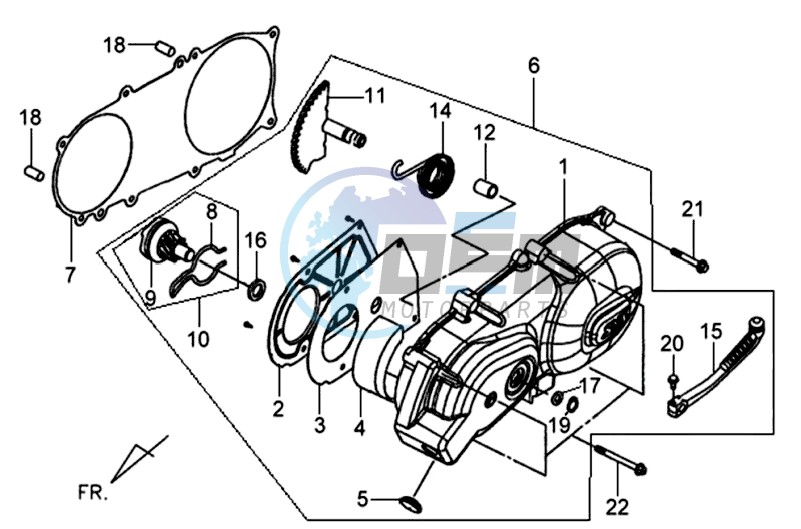 CRANKCASE COVER LEFT