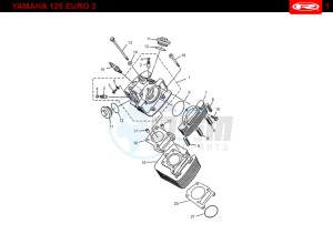 TANGO-125-YELLOW drawing CYLINDER HEAD - CYLINDER