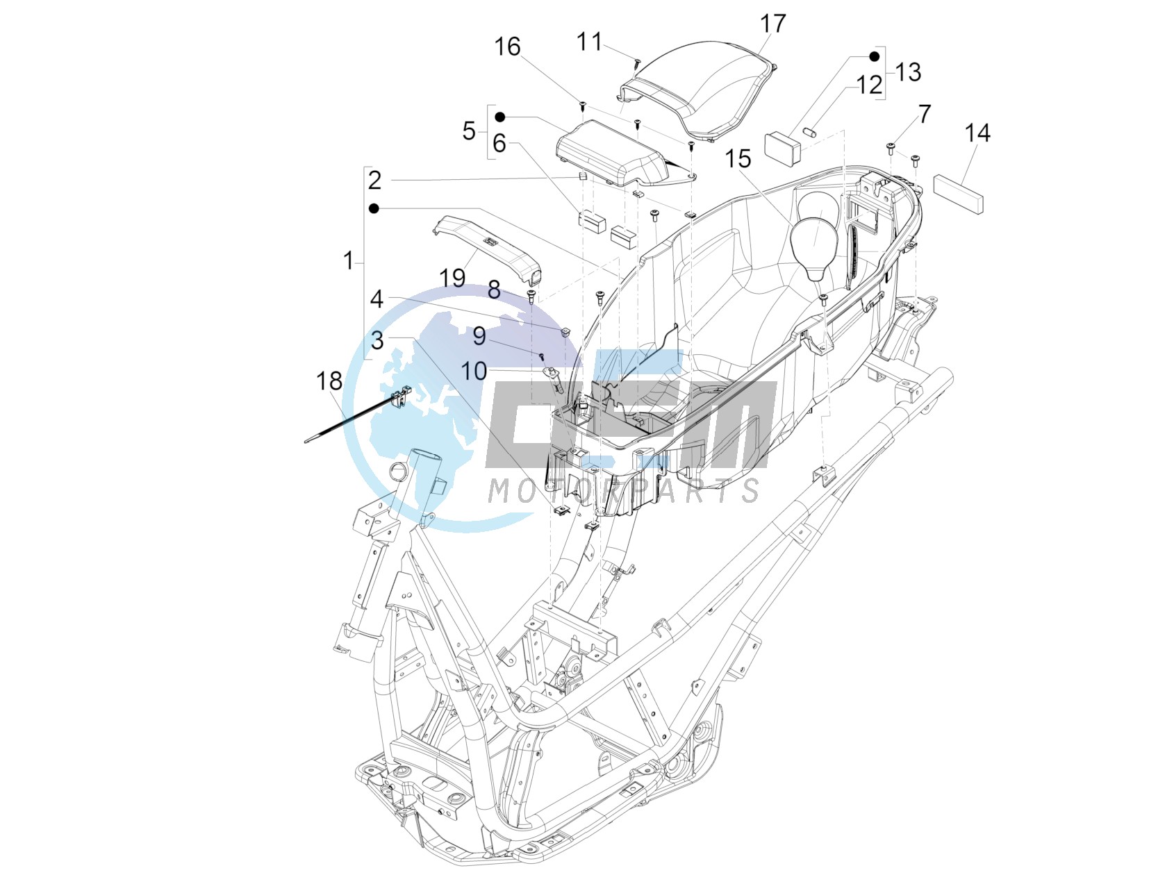 Helmet housing - Undersaddle