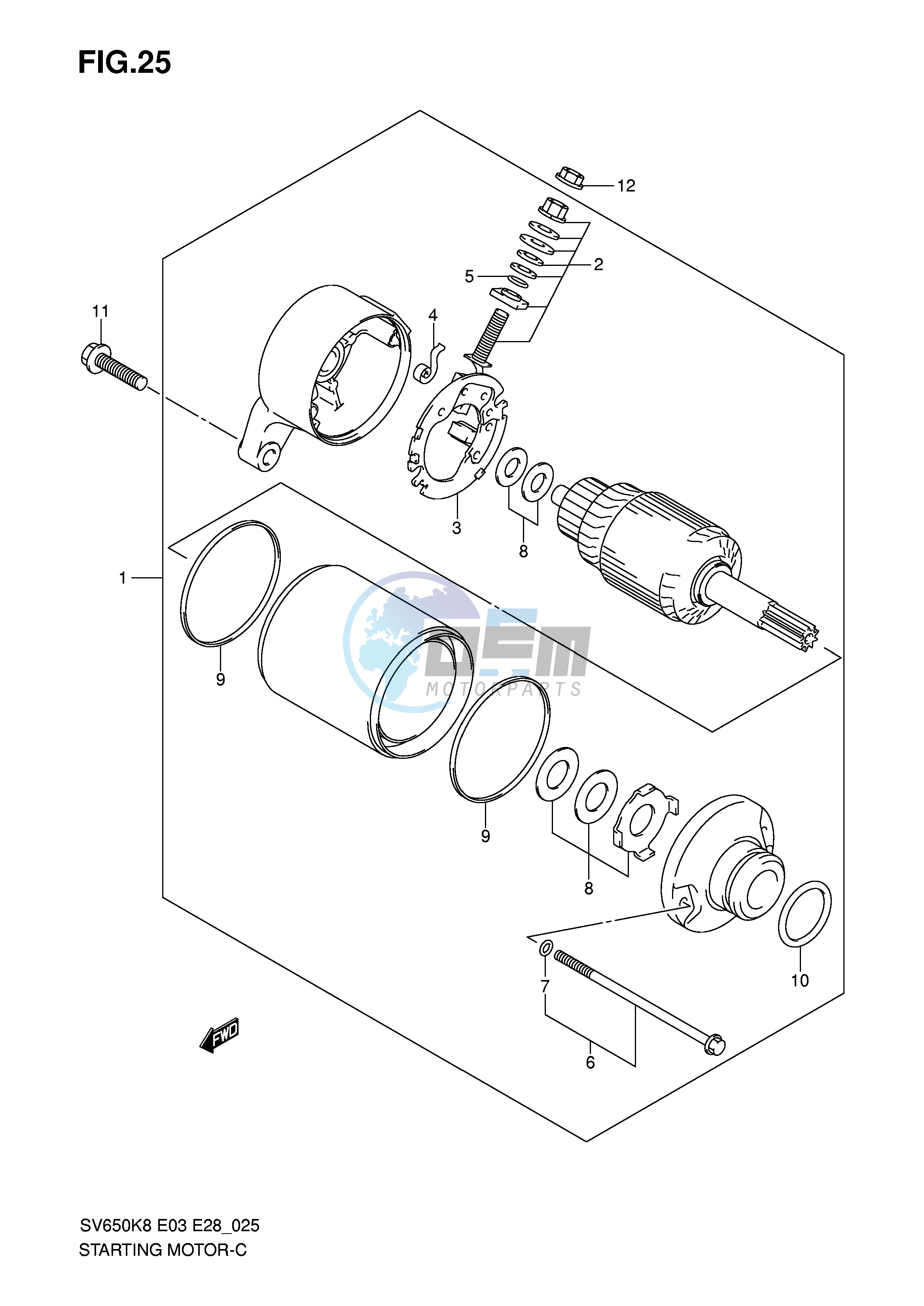 STARTING MOTOR (MODEL K8 K9)