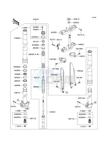 KX 125 M (M1) drawing FRONT FORK