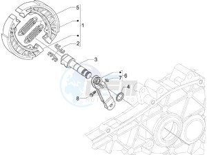 Zip & Zip 50 Fly 100 drawing Rear brake - Brake jaw