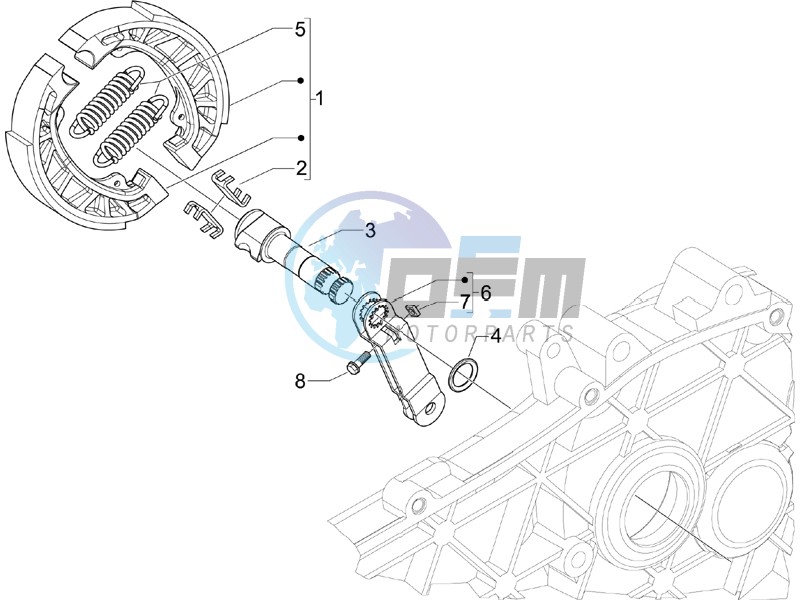 Rear brake - Brake jaw