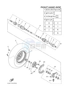 YXC700E VIKING VI EPS (2US9) drawing FRONT WHEEL 2