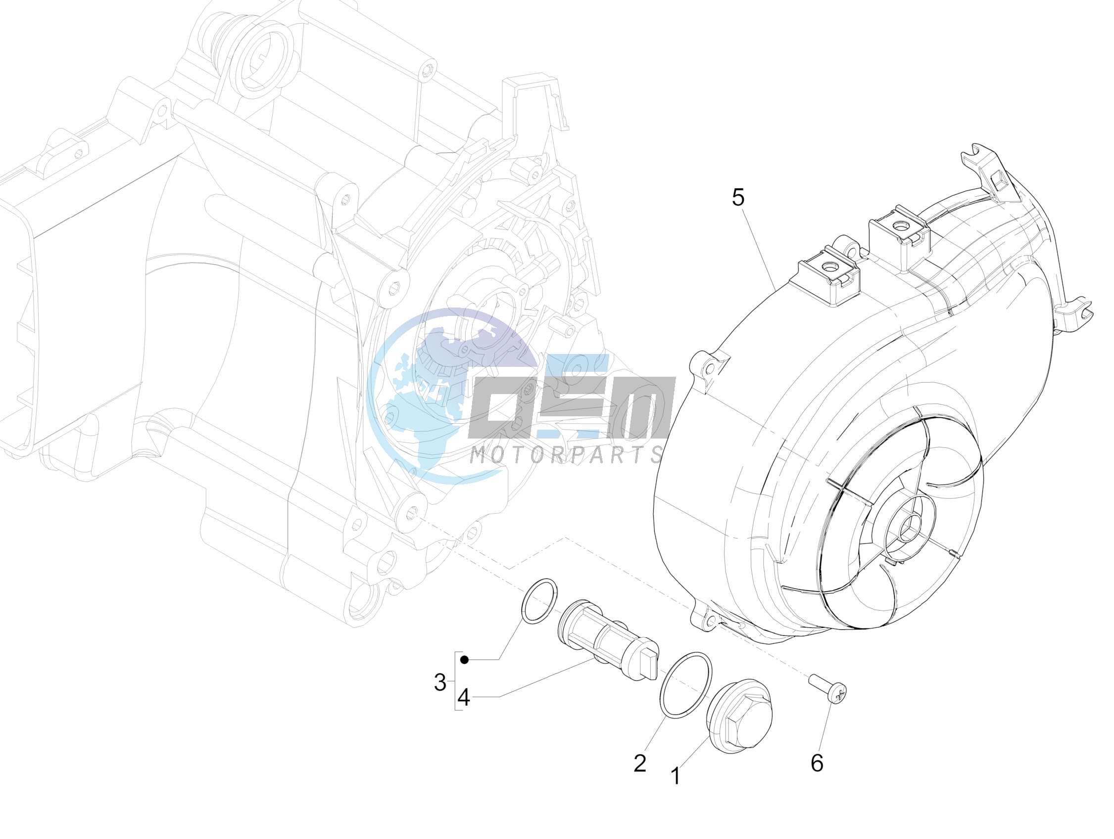 Flywheel magneto cover - Oil filter