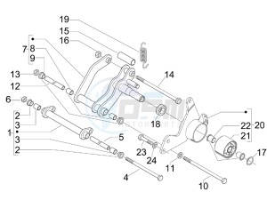 GTS 250 ie Super USA drawing Swinging arm