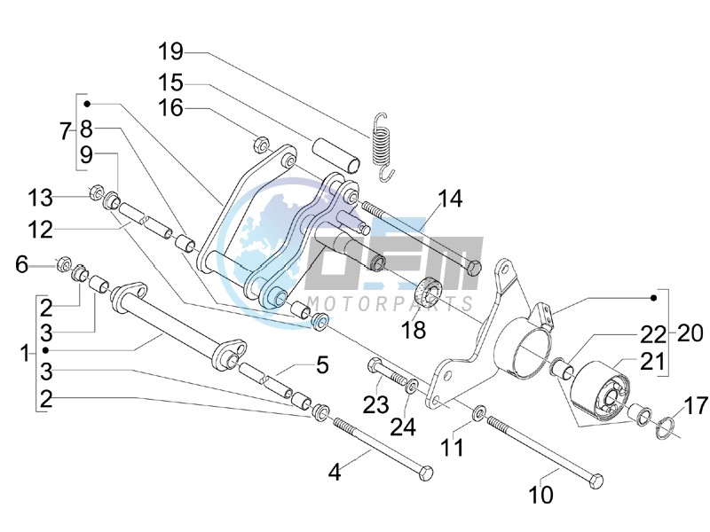 Swinging arm