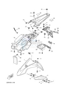 WR125X (22B8 22B8 22B8) drawing FENDER