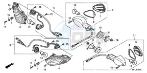 CBR1000RR9 Australia - (U / PSW) drawing WINKER (CBR1000RR9,A/RA9, A)