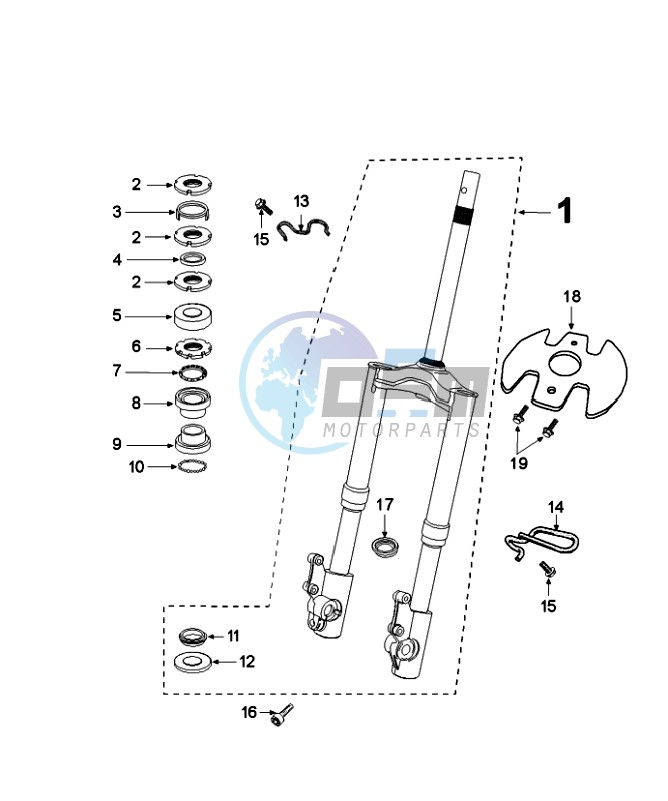 FRONT FORK / STEERINGHEAD