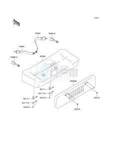 KAF 400 A [MULE 610 4X4] (A6F-AF) A8F drawing SEAT