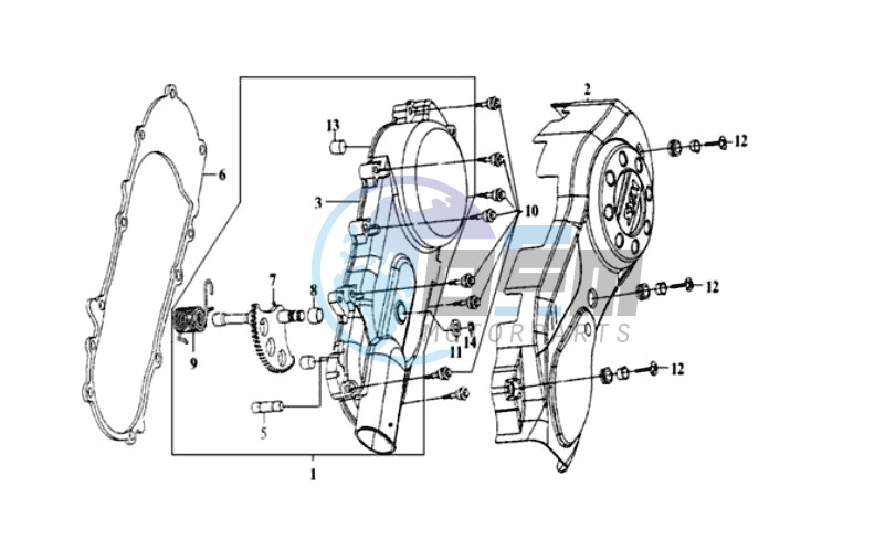 CRANKCASE COVER LEFT