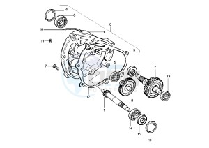 Beverly RST 125 drawing Gear group