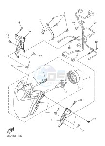 XJ6SA 600 DIVERSION (S-TYPE, ABS) (36D8 36DA) drawing HEADLIGHT